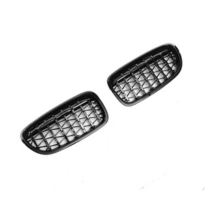Parrilla Delantera BMW para Serie 5 F10 Modelo Meteor 2011-2016, Negro Brillante y Medio Plateado, Material ABS - Product Image 4