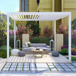 Không thấm nước điện ngoài trời nhôm pergola gazebo kim loại gian hàng tán mái trang trí cho vườn - Product Image 2