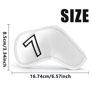 High Quality Pu Leather Golf Iron Headcover Embroidery Custom Golf Iron <b>Cover</b> Set - Product Image 2