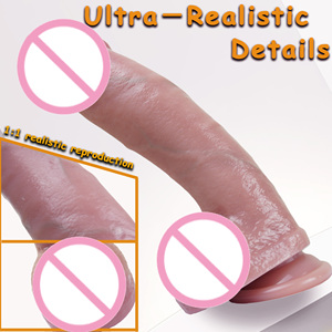 リアルな液体シリコン製ソフトタッチ手動ディルド、環境に優しいコンパクト防水設計、強力な吸盤付き - Product Image 2