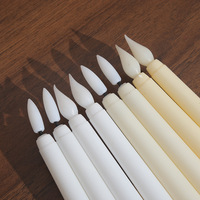 Bougie LED sans flamme 3D à effet de mèche, télécommandée, cylindrique, en plastique, écologique, à piles, pour la décoration intérieure, Diwali