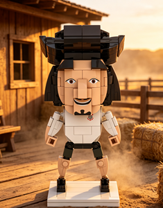Figurine de blocs de construction personnalisée de légende du football avec maillot imprimé, ornement de bureau MOC, faible MOQ, souvenir pour supporter de football, livraison rapide - Product Image 1