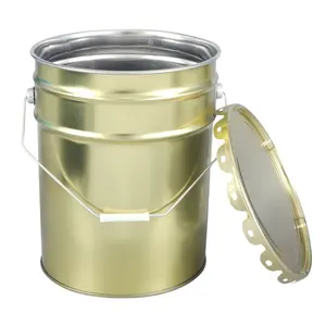 High Quality Pail Manufacturer Empty Steel Tinplate Paint Drum Metal Barrel With Spout Cap