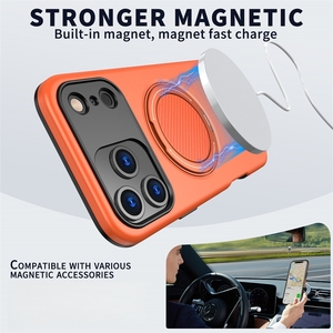 Funda magnética 360 con anillo para iPhone 17, 16, 15 Pro Max de TPU y PC, funda híbrida magnética con soporte para iPhone 17 - Product Image 3