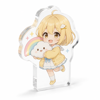 Blocs d'affichage en acrylique personnalisés, solides, transparents et parfaits pour les fans d'anime ou comme cadeaux décoratifs uniques pour le bureau.