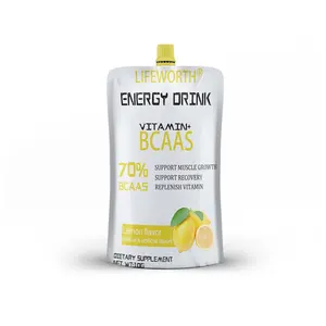 Lifeworth 레몬 전 운동 개인 상표 비타민 b12 bcaa 비건 에너지 음료