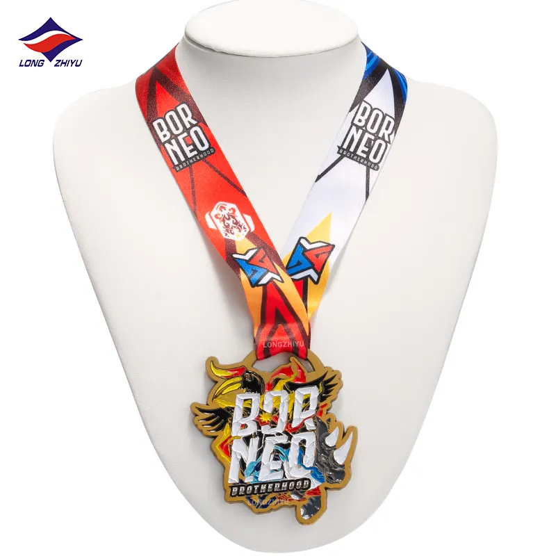 Longzhiyu Custom Metal Crafts Factory Atacado Maratona Desafio Finalizador Prêmios Medalhas Corrida Sports Medalhão