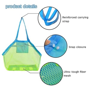 Bolsa <span class=keywords><strong>de</strong></span> Almacenamiento <span class=keywords><strong>de</strong></span> Viaje Grande Multicolor, Bolsa Organizadora <span class=keywords><strong>de</strong></span> Playa Plegable <span class=keywords><strong>de</strong></span> Malla para Guardar Juguetes <span class=keywords><strong>de</strong></span> Niños, Herramientas para Jugar en la Arena y Artículos Diversos - Product Image 2