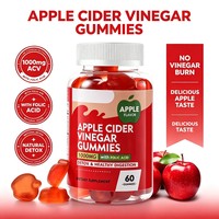 Gummies au vinaigre de cidre de pomme avec acide folique, vitamine B6, poudre de betterave et de grenade pour la digestion, la détoxification et le métabolisme, végétaliennes, OEM