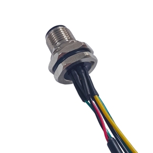 IP68 <strong>M12</strong> to Molex JST ZH XH Cable Male Female <strong>M12</strong> A/B/<strong>D</strong> <strong>Code</strong> 2/<strong>3</strong>/4/5/6/8 Pin Metal Panel Mount Flange Connector With Wire - Product Image 2