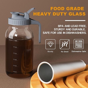 Lạnh Brew cà phê Maker bình rộng miệng <span class=keywords><strong>Glass</strong></span> Mason Jar với vòi nắp thép không gỉ Lọc rò rỉ bằng chứng sữa mẹ Mason Jar - Product Image 3