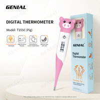 Termometer Digital Fleksibel Kartun Bayi, Akurasi Tinggi 0.1C, Waktu Pengukuran 1 Menit untuk Oral/Rektal/Ketiak