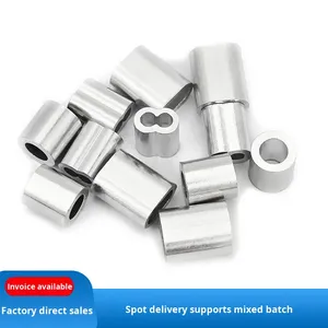 एल्यूमीनियम आस्तीन स्टील वायर रस्सी सहायक उपकरण अंडाकार और 8 आकार के बकल और क्लैंप - Product Image 4