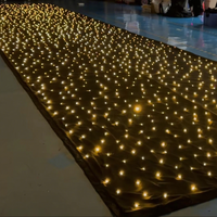 WW 3200K Couleur Temp LED Star Rideau Nuit Ciel Tir Tissu Écran Blanc Chaud Lumière Toile de fond avec Matrix Light