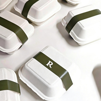 RUNWELL Pâtes à nouilles et sushis biodégradables, écologiques, sans plastique, en pulpe moulée, fabriquées à partir de matériaux recyclés, recyclables et réutilisables
