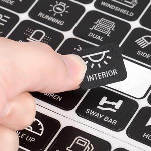 Etiquetas de Control de Interruptores de Tablero de PVC Ecológicas Usadas para Paneles de Circuitos Marinos y de Automóviles, Pegatinas - Product Image 6