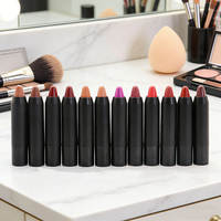 Vente en gros de brillant à lèvres 12 couleurs en velours mat personnalisé de marque propre Vegan cosmétique imperméable à l'eau usage quotidien maquillage permanent naturel