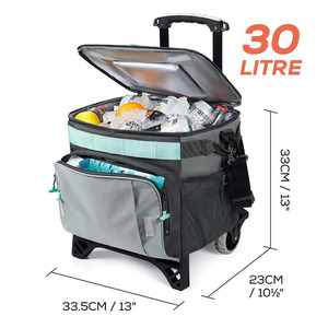 Gran oferta, amigable, personalizado, impermeable, para acampar, con aislamiento térmico, bolsa de playa, fiambrera, carrito, bolsa refrigeradora para Picnic con ruedas - Product Image 5