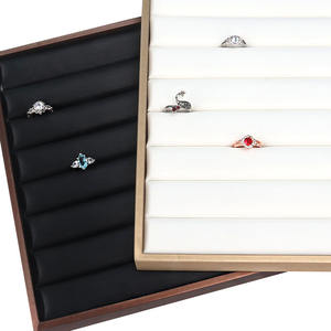 Индивидуальный дизайн ювелирных изделий из кожи кулон ожерелье серьги кольцо стенд коробка для хранения лоток производитель - Product Image 3