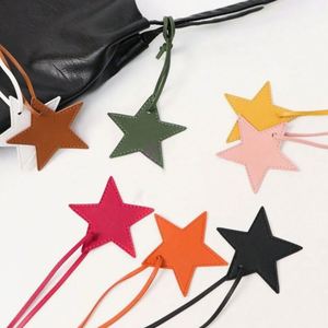 Pu Leather Star Hanging <b>Charm</b> Ornament Decorative Pendant <b>Bag</b> Accessories - Product Image 2