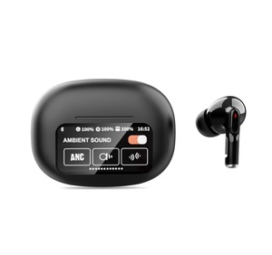Écouteurs sans fil intra-auriculaires à écran tactile LCD, haute qualité sonore, réduction de bruit ENC ANC, écouteurs TWS BT sans fil - Product Image 1