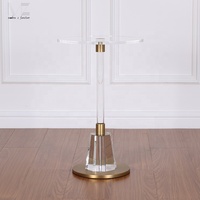 Mesa Auxiliar Transparente para Sofá, Redonda, Moderna, Minimalista, de Acrílico, Pequeña, para Sala de Estar