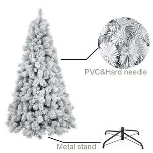 Usine Vente Directe Neige Arbre De Noël Floqué Pvc Pe Mixte De Noël Vacances Décoration De La Maison De Haute Qualité Arbre De Noël - Product Image 2