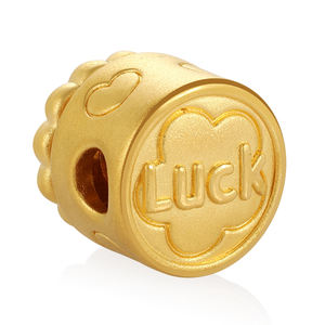 0.8g 5D Or Jaune Charme Heureux Tournesol Pendentif Fine Jewelry Accessoires - Product Image 4