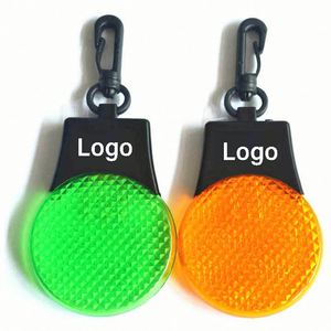 Promotion Gift Custom Logo Stainless Steel LED <b>Reflector</b> Warning <b>Light</b> Portable Pocket Emergency Reflective Keychain - Product Image 3