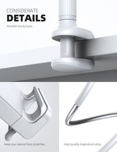 Soporte para Tablet Lamicall LS07 al por Mayor, Soporte Metálico Flexible para Cama, Sin Deformación, Brazo Ajustable, Abrazadera, Precio de Fábrica - Product Image 6