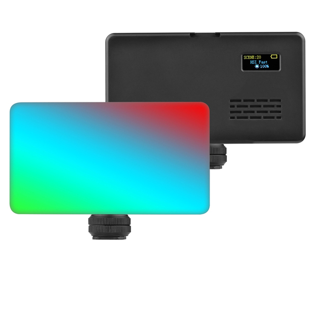 Pocket RGB Video LED Fill Light Kit 9000K Dimmable 20 Lighting Effects Selfie Live Streaming Video Conference
