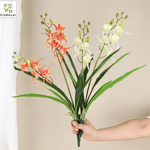 Alta qualità di stampa 3D artificiale vero tocco orchidea lattice <span class=keywords><strong>Aspidistra</strong></span> Cymbidium per la decorazione della casa di nozze - Product Image 2