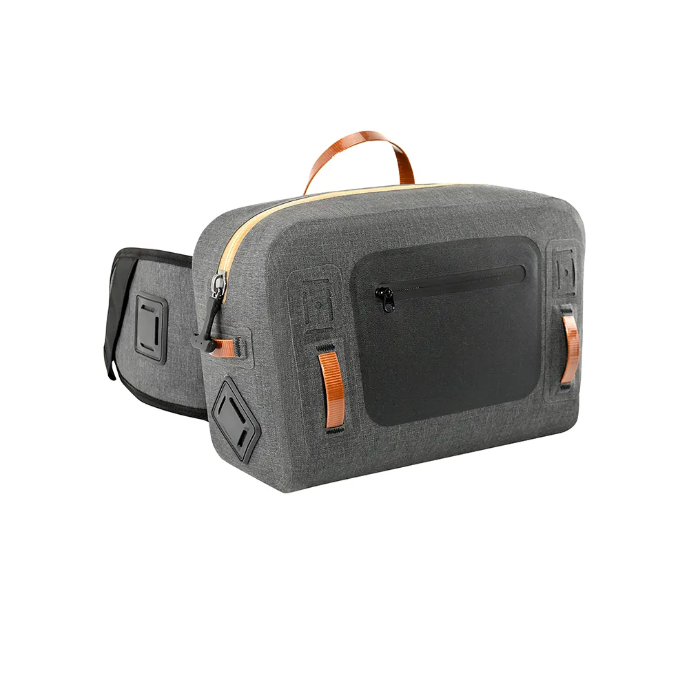 सेल फोन यात्रा कमर बैग ग्रे टीपू वाटरप्रूफ कमर बैग टिकाऊ फैशन कस्टम लोगो कमर बैग