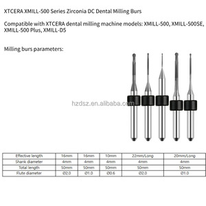 Fresa Dental de Zirconia de Alta Precisión XTCERA Xmill-500 Compatible con Máquinas <span class=keywords><strong>CAD</strong></span>/CAM Xmill-500/500SE/500 Plus/D5 - Product Image 2