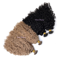 VMAE vente en gros de cheveux vierges européens non transformés 100g 1g par brin Afro Kinky Deep Curly European I Tip Extensions de cheveux humains