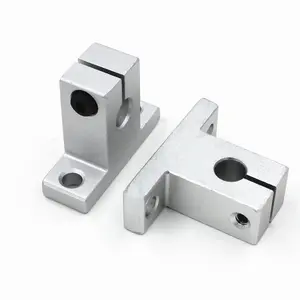 Alta precisão alumínio CNC usinagem peças alumínio linear trilho guia peças com bloco bola parafuso suporte acessórios