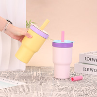 Bouteille d'eau en acier inoxydable 304, 600 ml, 2-en-1, tasse de voyage isotherme avec insert en verre, style américain, écologique, personnalisable, vente en gros