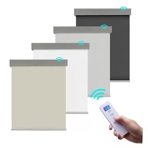 Cortinas Inteligentes De Alta Gama para Oficina De Doble Capa Gruesa Cortinas Opacas para Villa <span class=keywords><strong>Comedor</strong></span> y Hotel Cortinas Enrollables - Product Image 1