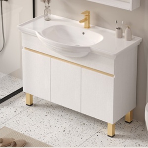 Lavabos in legno massello personalizzato design Semi incassato lavabo mobili per la casa completa mobili da cucina mobili da <span class=keywords><strong>bagno</strong></span> - Product Image 3
