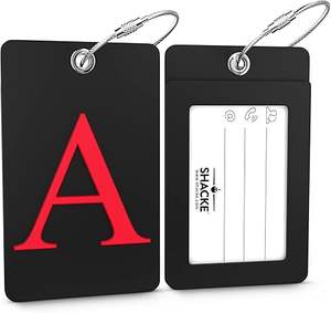 Sac de voyage personnalisé 26 lettres noir vert orange cabane InitialEntièrement pliable boucle en acier inoxydable étiquette à <span class=keywords><strong>bagage</strong></span> - Product Image 2