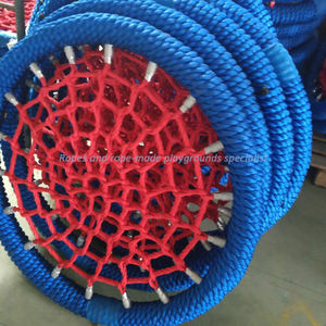 Siège de balançoire pour enfants en filet de corde rond de 100 cm avec certificat TÜV pour les aires de jeux publiques - Product Image 4