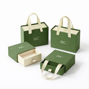 Ensemble de bijoux en gros, boîte cadeau de luxe personnalisée avec tiroir rigide, insert en papier, gaufrage, logo personnalisé, livraison directe d'usine - Product Image 6