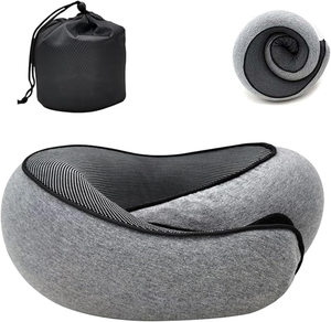 Personalizado Luxo Lavável Modal Capa Memória Espuma Viagem Travesseiro Pescoço Suporte Cervical Pescoço Travesseiro Pescoço Viagem Travesseiro para Avião
