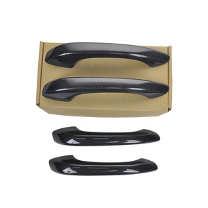 Cubierta de manija de puerta lateral de fibra de carbono seca real 2018 accesorio Porsche Macan mejora los kits de carrocería de coche - Product Image 2