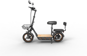 Patinete Eléctrico Plegable C1 Pro, 100 KM de Autonomía, Cesta de Carga, Asiento para Pasajero, Frenos de Disco Dobles, Pedal de Madera, Ideal para Desplazamientos, Pedidos B2B - Product Image 2