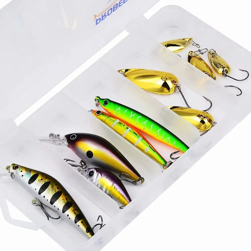 2024 New arrival 2/2.5/3.5/5/7/8/9/10g 10pcs/set Minnow Pencil Rock Metal Sequin Dummy Bait for starter fishing rod lures