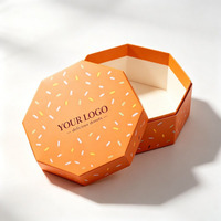 Caja para Donuts Desechable de Grado Alimenticio, Material Reciclable, Empaque Artesanal para Galletas, Pan y Pasteles