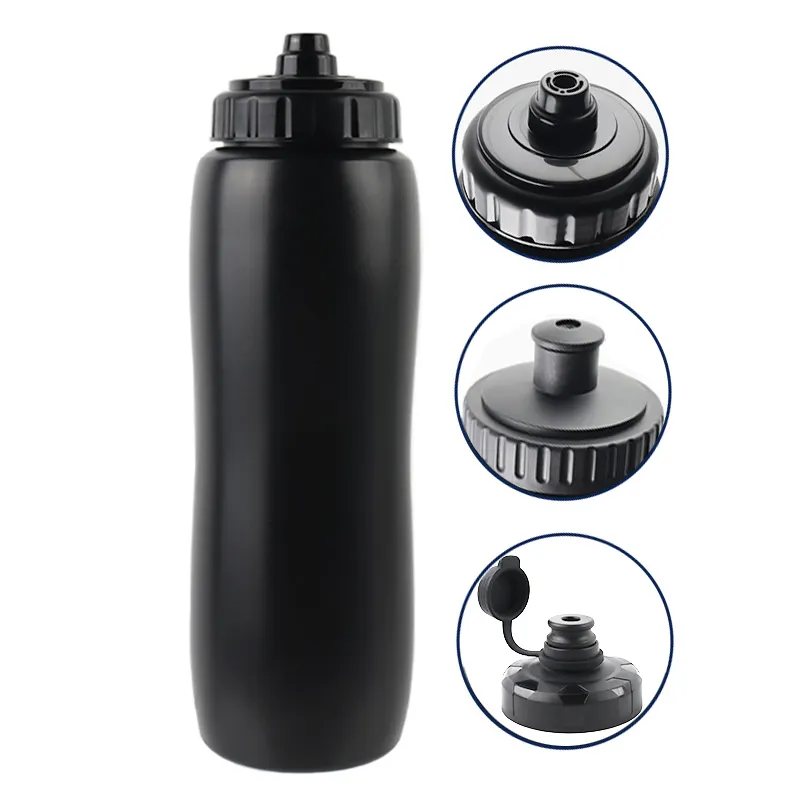 High-Capacity 1000ml 1 Liter 32oz BPA Free LDPE Plastic Leak-Proof Bike Squeeze Sports Gym Drinking Water Bottles With Pp Lid