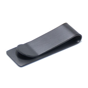Schwarzer Edelstahl Papier-Geldscheinclip Geldbörse Geldhalter Brieftasche Aktion Herrengeschenke individueller Großhandel-Geldscheinclip schwarz - Product Image 2