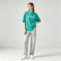 AMCLEVER Nouveau T-shirt pour homme 220 g/m² en coton lourd 100 % pour unisexe, streetwear oversize, t-shirts vierges personnalisables DTG DTF OEM